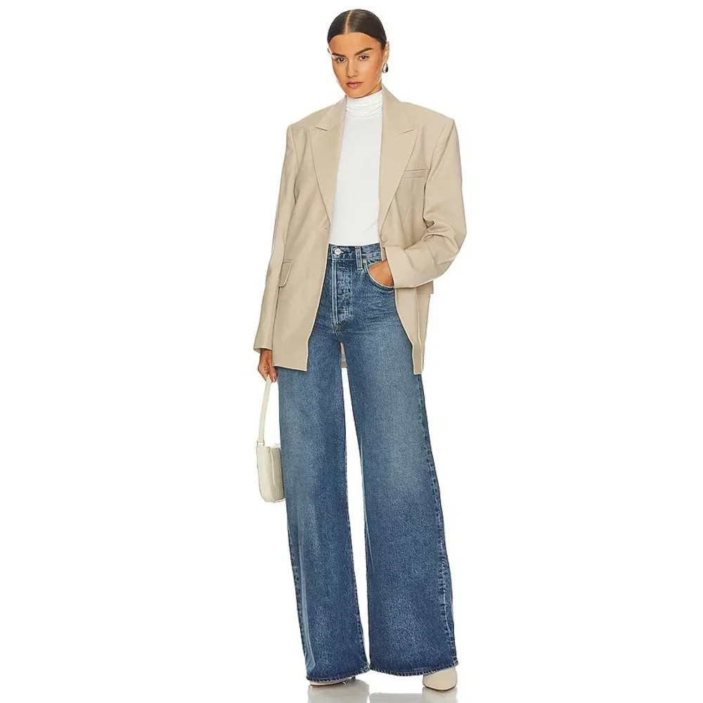 Citizens of Humanity Beverly Slouch Boot‎ Wide Leg Jeans in Corsage Blue